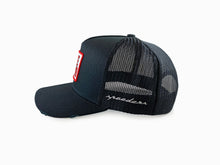 Load image into Gallery viewer, Date My V8 Automotive Trucker Hat (Black - Distressed)
