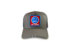 "Love Nitrous" Snapback Trucker Hat (Distressed)