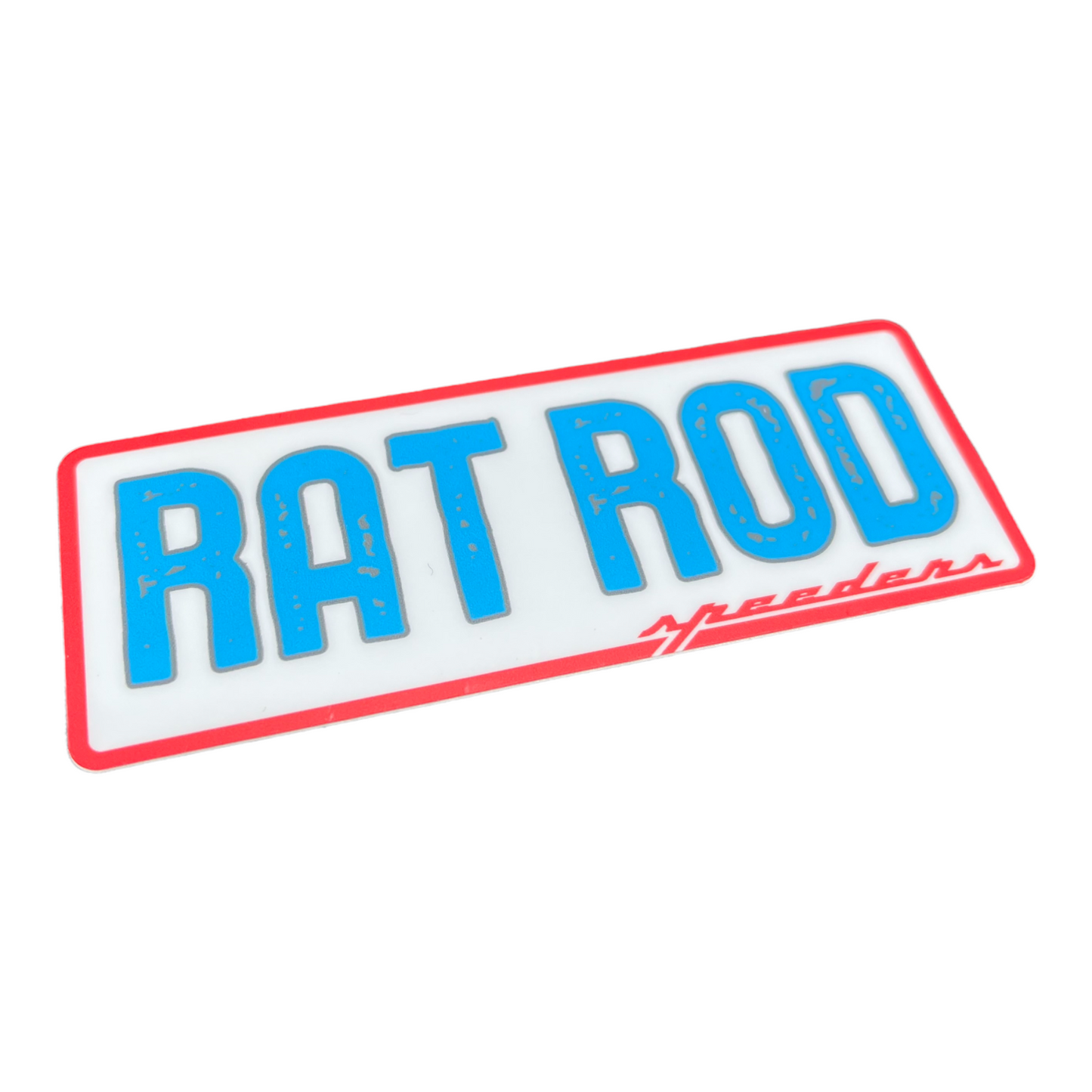 "Rat Rod" Automotive Sticker (Red, White, and Blue)