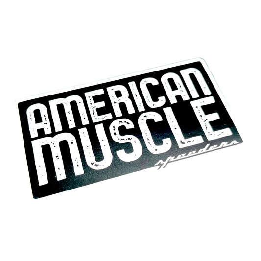 "American Muscle" Sticker  (Black and White)