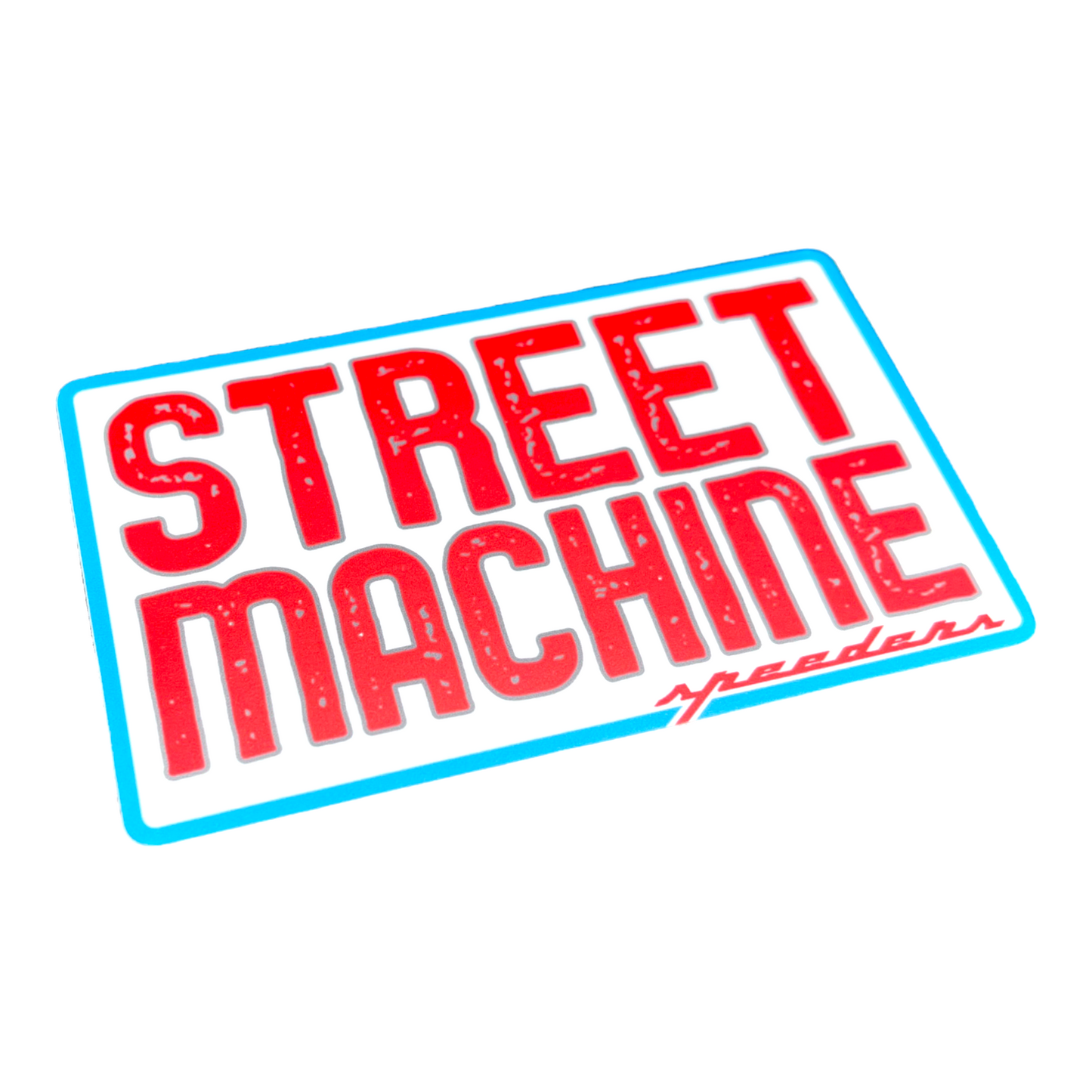 "Street Machine" Automotive Sticker (Red, White, and Blue)