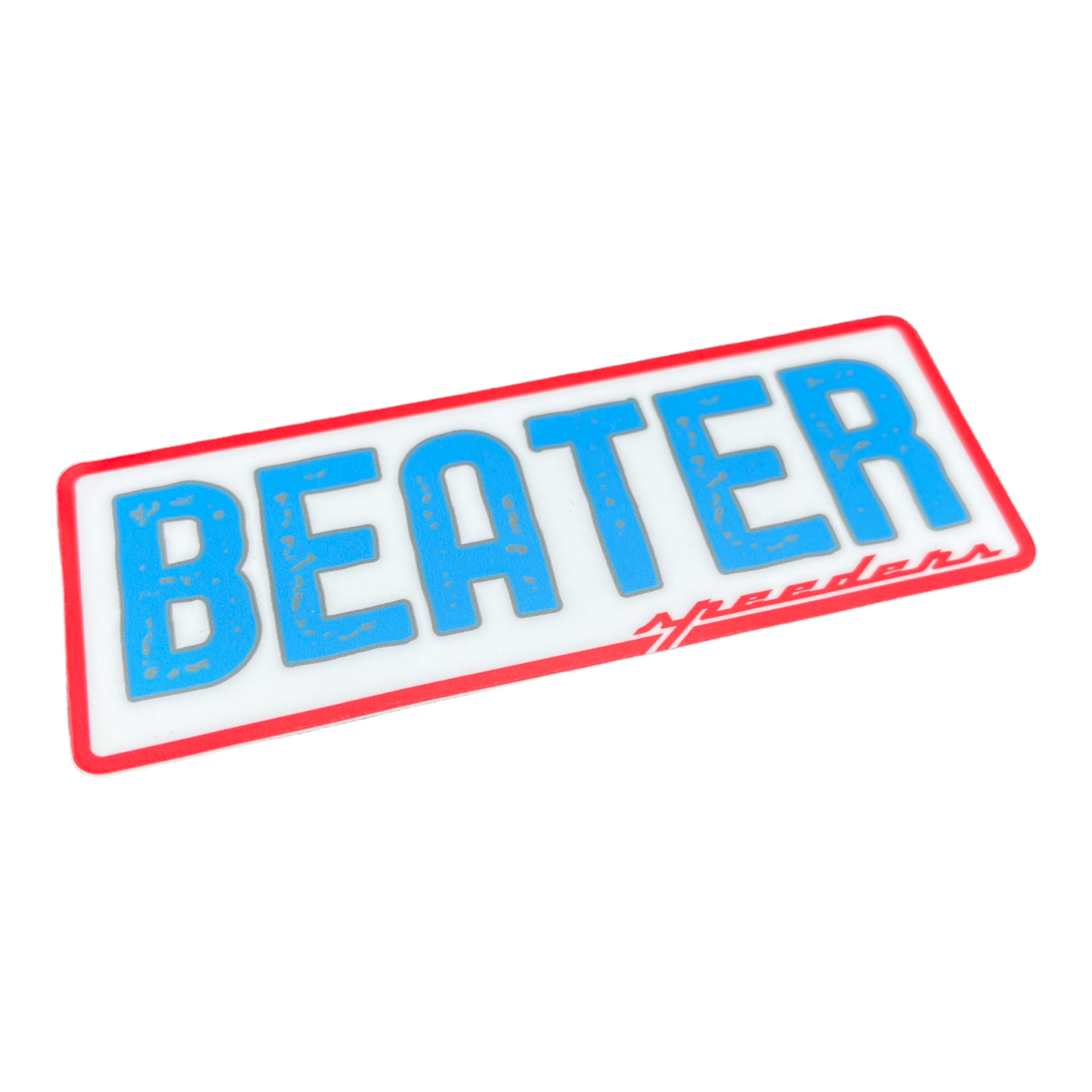 "Beater" Automotive Sticker (Red, White, and Blue)