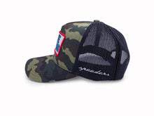 Load image into Gallery viewer, &quot;I Drive a Rat Rod&quot; Trucker Hat (Camo)
