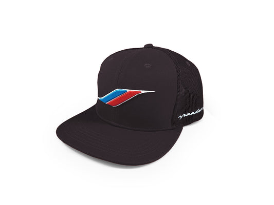 "Speeders" 3D Logo Hat - Flat Bill Trucker (Black)