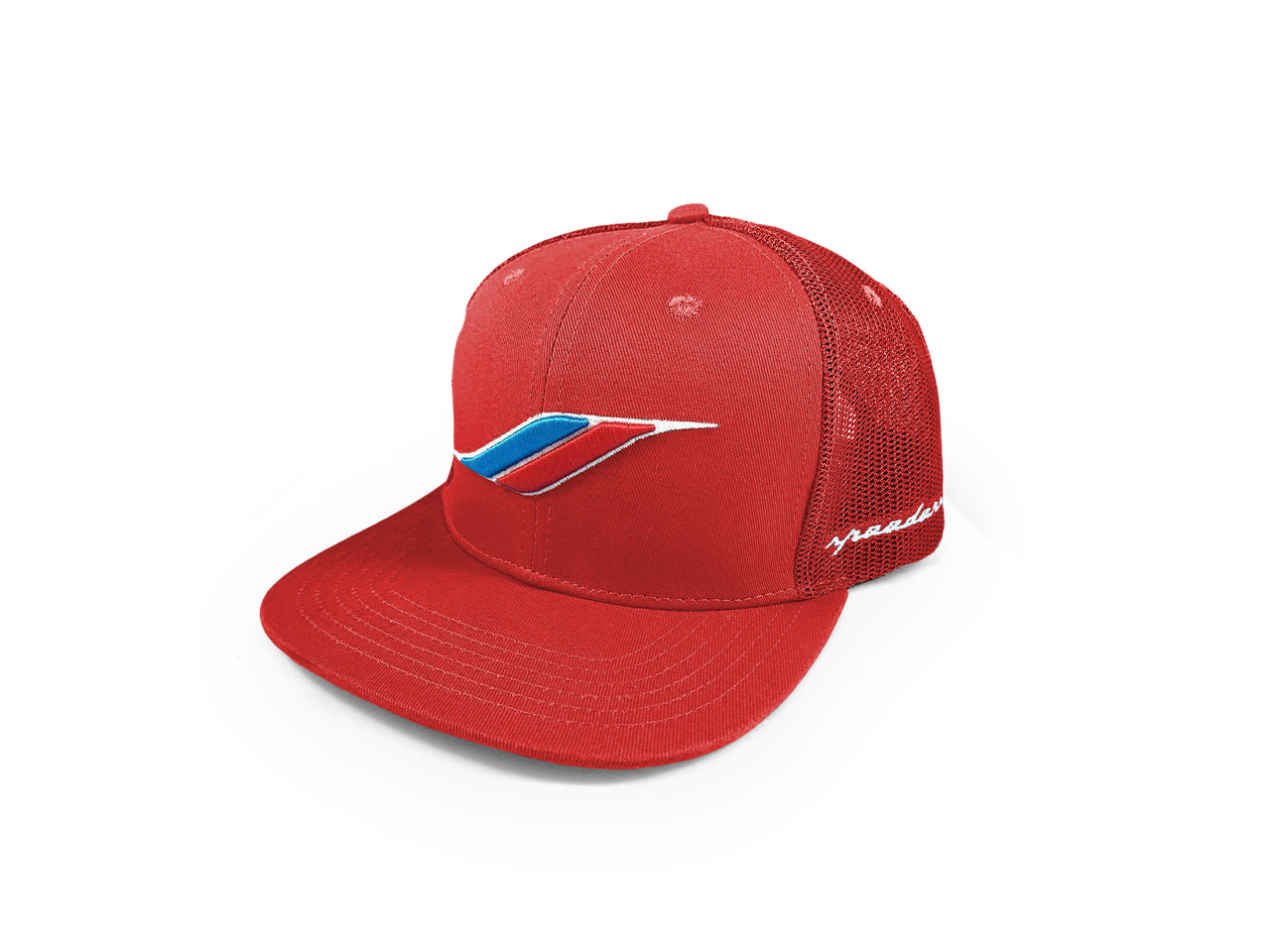 "Speeders" 3D Logo Hat -Flat Bill Trucker (Red)